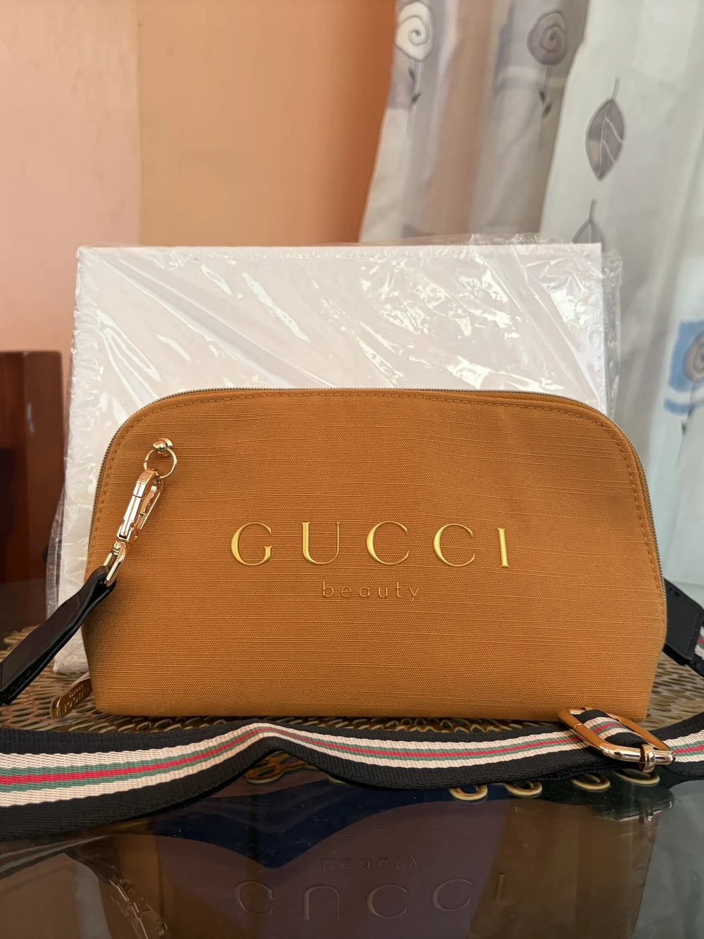 GUCCI Beauty Orange Cosmetic Pouch